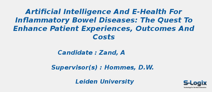 Artificial Intelligence And E-Health For Inflammatory Bowel Diseases: The Quest To Enhance Patient Experiences, Outcomes And Costs