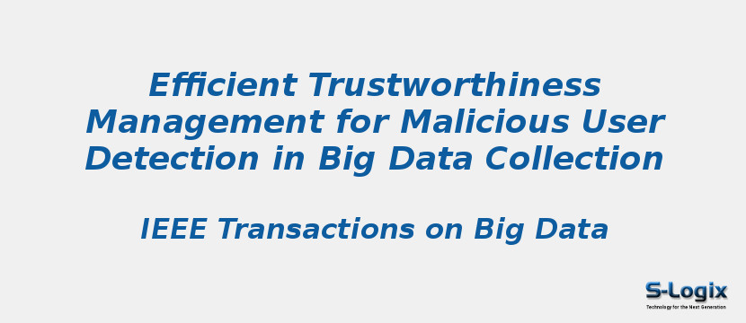 Efficient Trustworthiness Management for Malicious User Detection in Big Data Collection
