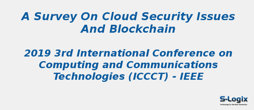 A Survey On Cloud Security Issues And Blockchain