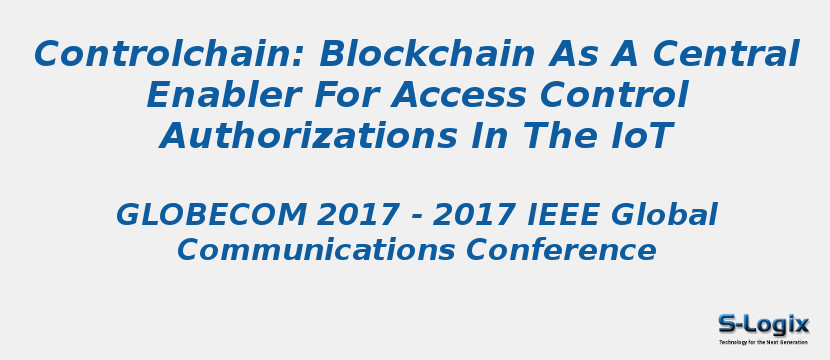 Controlchain: Blockchain As A Central Enabler For Access Control Authorizations In The IoT