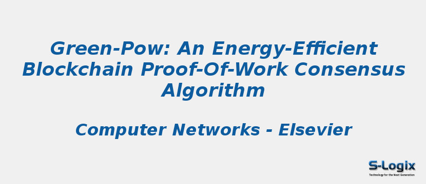 Green-Pow: An Energy-Efficient Blockchain Proof-Of-Work Consensus Algorithm