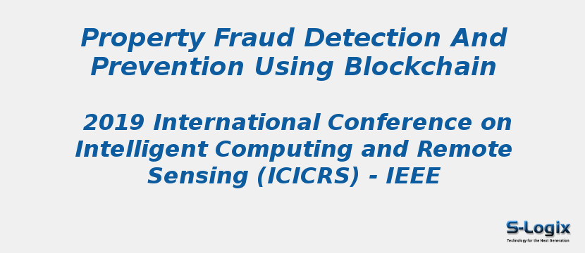 Property Fraud Detection And Prevention Using Blockchain Property Fraud Detection And Prevention Using Blockchain