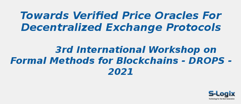 Towards Verified Price Oracles For Decentralized Exchange Protocols