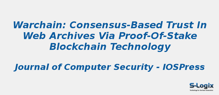 Warchain: Consensus-Based Trust In Web Archives Via Proof-Of-Stake Blockchain Technology
