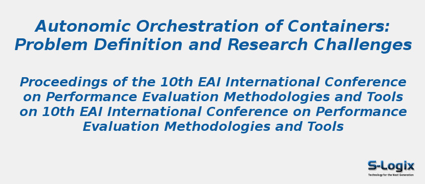 Autonomic Orchestration of Containers: Problem Definition and Research Challenges