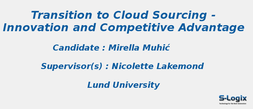 Transition to Cloud Sourcing - Innovation and Competitive Advantage