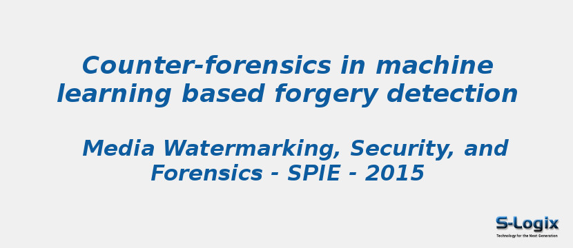 Counter-forensics in machine learning based forgery detection