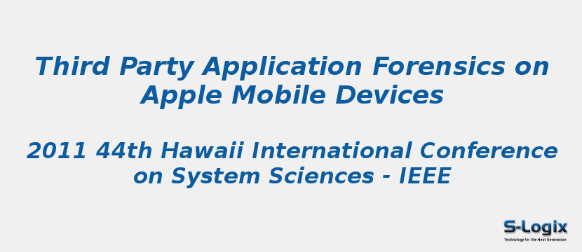 Third Party Application Forensics on Apple Mobile Devices