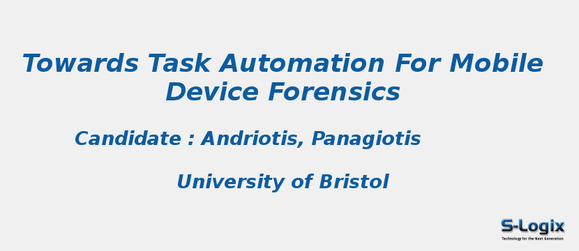 Towards Task Automation For Mobile Device Forensics