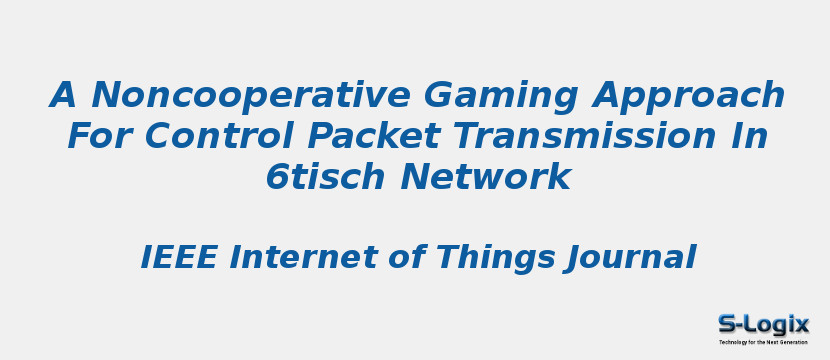 A Noncooperative Gaming Approach For Control Packet Transmission In 6tisch Network