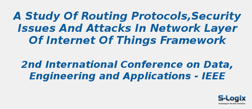 A Study Of Routing Protocols,Security Issues And Attacks In Network Layer Of Internet Of Things Framework