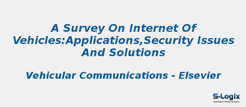 A Survey On Internet Of Vehicles:Applications,Security Issues And Solutions