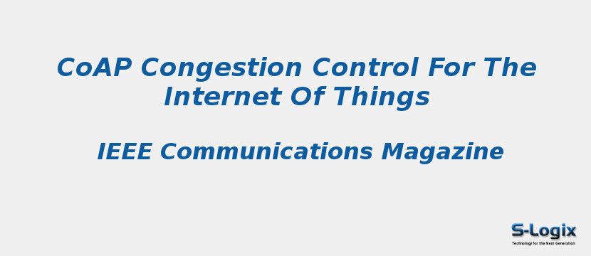 CoAP Congestion Control For The Internet Of Things
