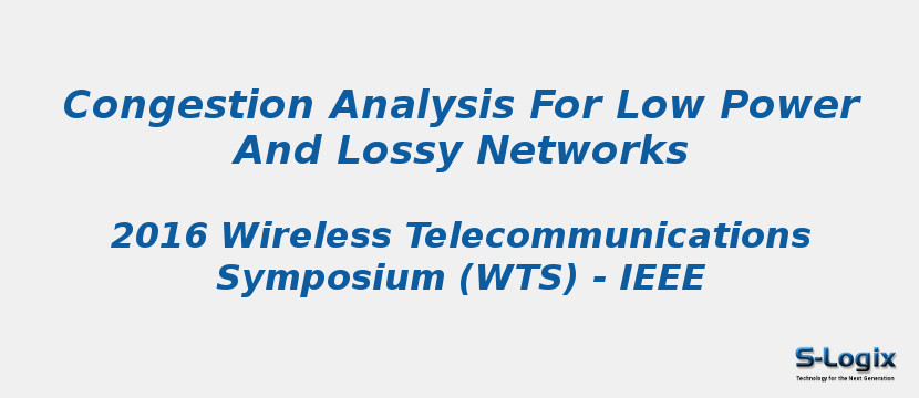 Congestion Analysis For Low Power And Lossy Networks
