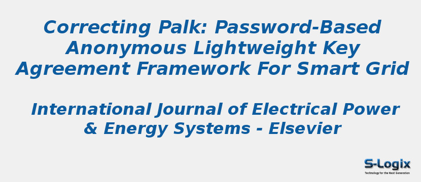 Correcting Palk: Password-Based Anonymous Lightweight Key Agreement Framework For Smart Grid