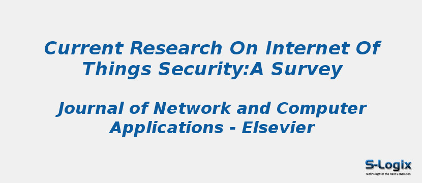Current Research On Internet Of Things Security:A Survey