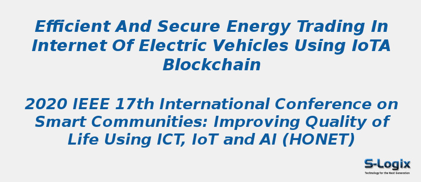 Efficient And Secure Energy Trading In Internet Of Electric Vehicles Using IoTa Blockchain