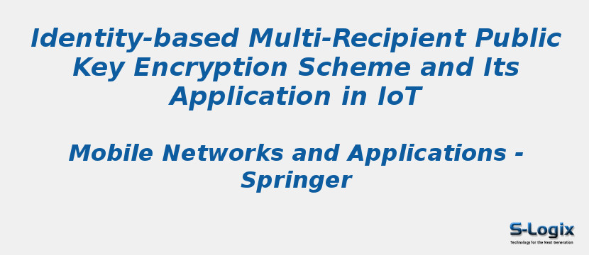 Identity-based Multi-Recipient Public Key Encryption Scheme and Its Application in IoT