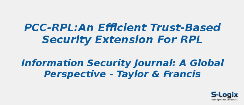 Pcc-RPL:An Efficient Trust-Based Security Extension For RPL