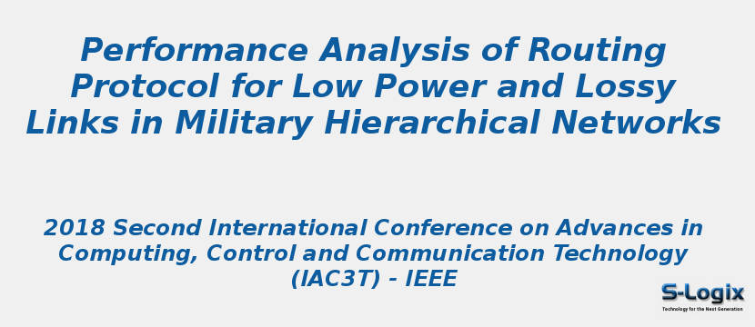 Performance Analysis of Routing Protocol for Low Power and Lossy Links in Military Hierarchical Networks 