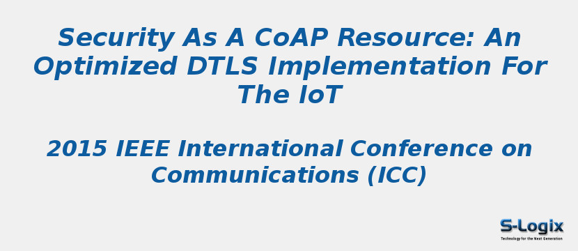 Security As A CoAP Resource: An Optimized DTLS Implementation For The IoT