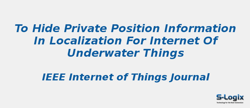 To Hide Private Position Information In Localization For Internet Of Underwater Things
