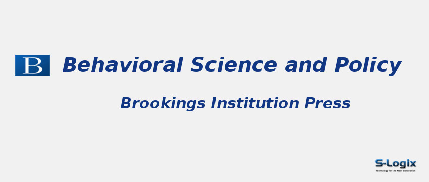 Behavioral Science and Policy Journal With Cite Score