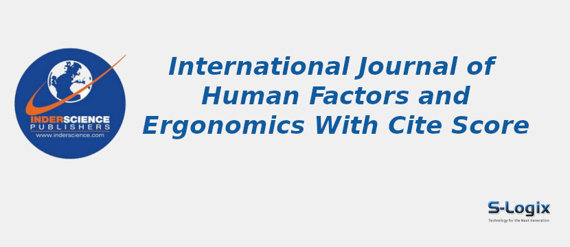 International Journal Of Human Factors And Ergonomics 