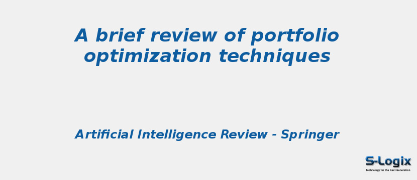 A brief review of portfolio optimization techniques