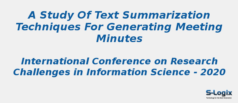 A Study Of Text Summarization Techniques For Generating Meeting Minutes