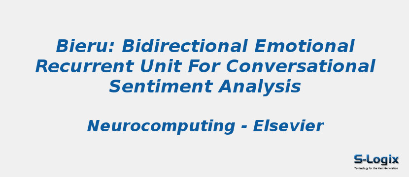 Bieru: Bidirectional Emotional Recurrent Unit For Conversational Sentiment Analysis