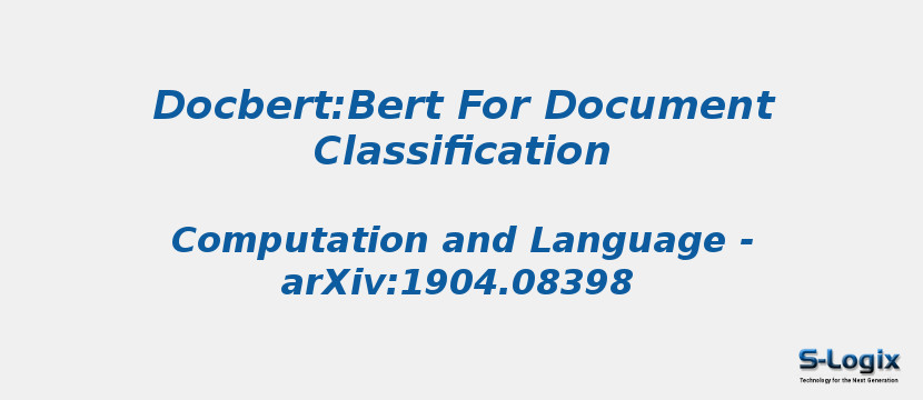 Docbert:Bert For Document Classification