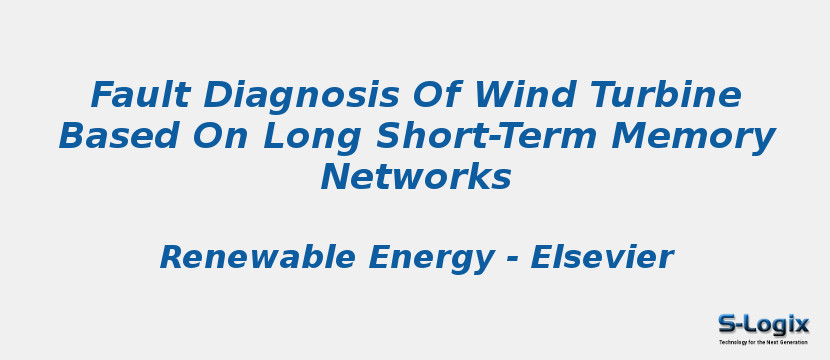 Fault diagnosis of wind turbine | S-Logix