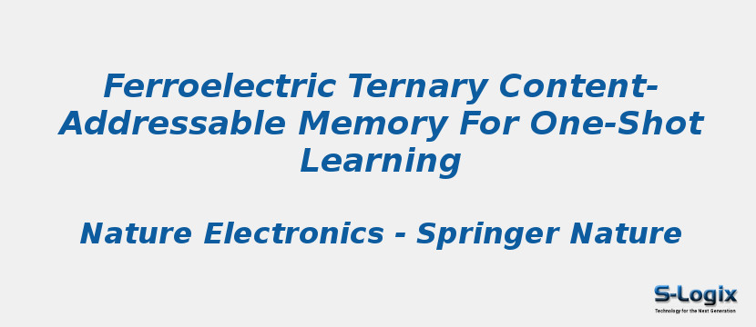 Ferroelectric Ternary Content-Addressable Memory For One-Shot Learning