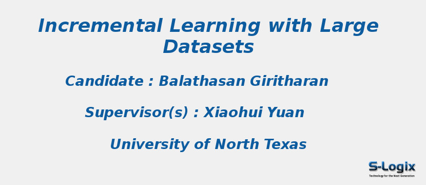 Incremental Learning with Large Datasets