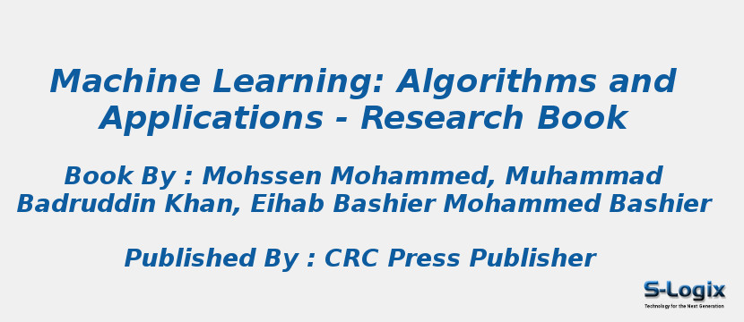 Leading Research Books in Machine Learning Algorithms and Applications ...