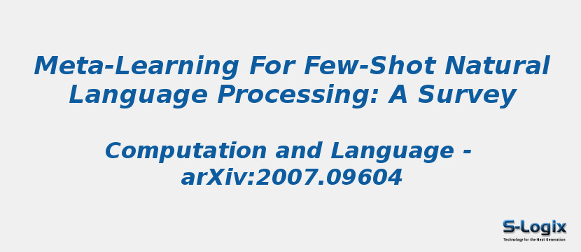 Meta-Learning For Few-Shot Natural Language Processing: A Survey