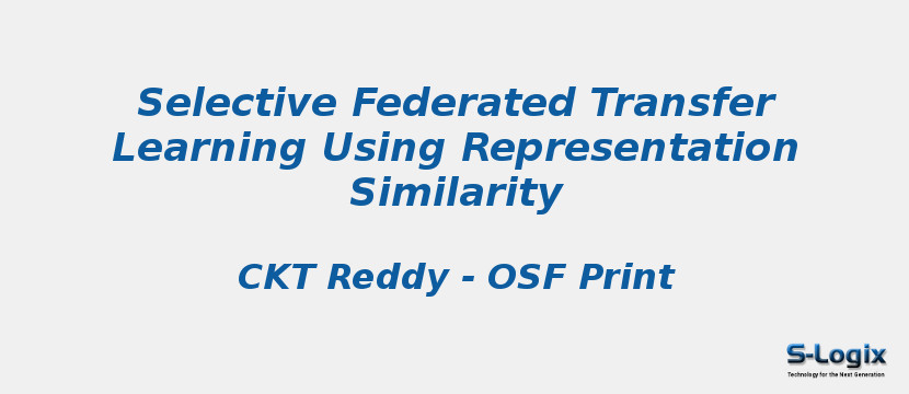 Selective Federated Transfer Learning Using Representation Similarity