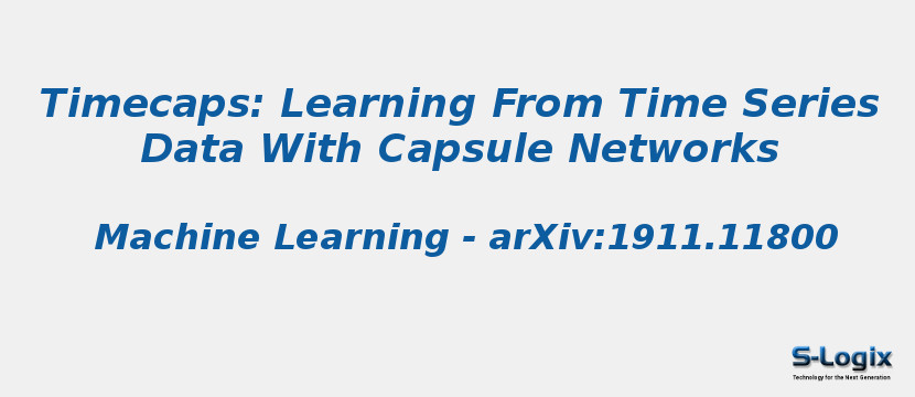 Timecaps: Learning From Time Series Data With Capsule Networks