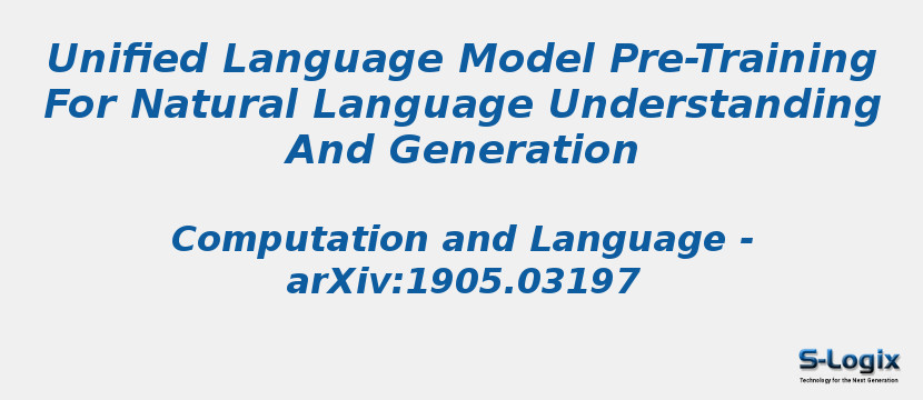 Unified Language Model Pre-Training For Natural Language Understanding And Generation