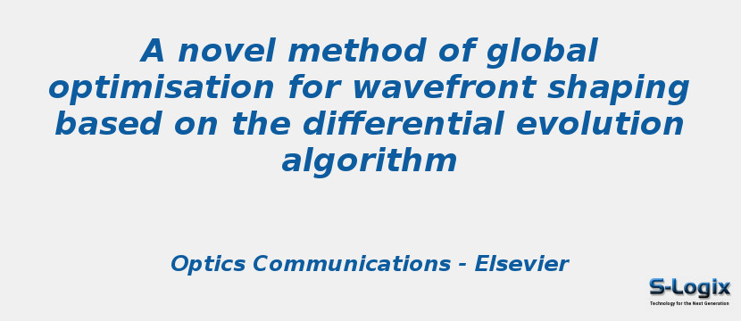 A novel method of global optimisation for wavefront shaping based on the differential evolution algorithm