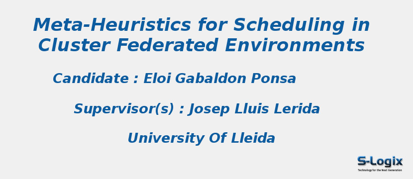 Meta-Heuristics for Scheduling in Cluster Federated Environments