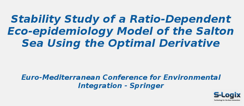 Stability Study of a Ratio-Dependent Eco-epidemiology Model of the Salton Sea Using the Optimal Derivative