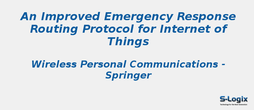 An Improved Emergency Response Routing Protocol for Internet of Things