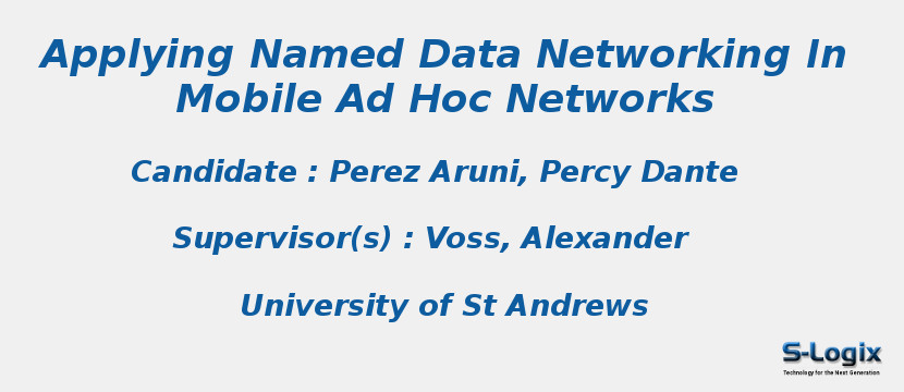 Applying Named Data Networking In Mobile Ad Hoc Networks