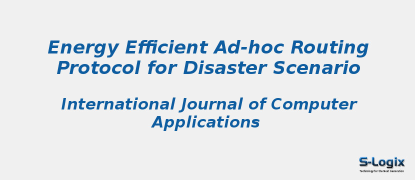 Energy Efficient Ad-hoc Routing Protocol for Disaster Scenario