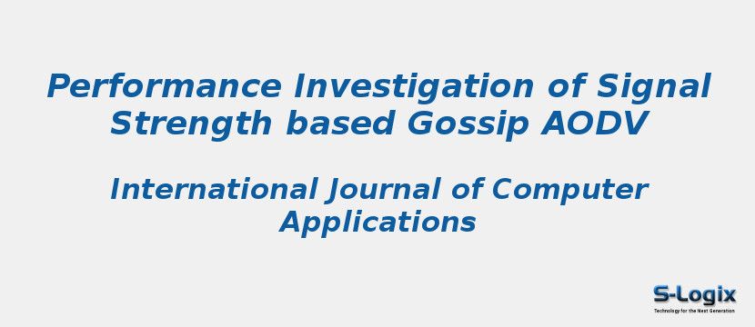 Performance Investigation of Signal Strength based Gossip AODV