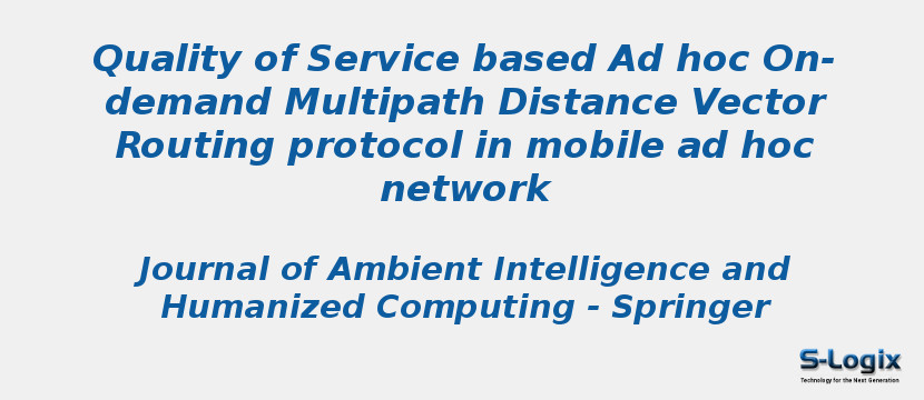 Quality of Service based Ad hoc On-demand Multipath Distance Vector Routing protocol in mobile ad hoc network