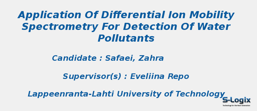 Application Of Differential Ion Mobility Spectrometry For Detection Of Water Pollutants