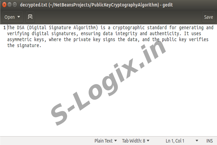 Encrypt and Decrypt data using digital-signature-algorithm8